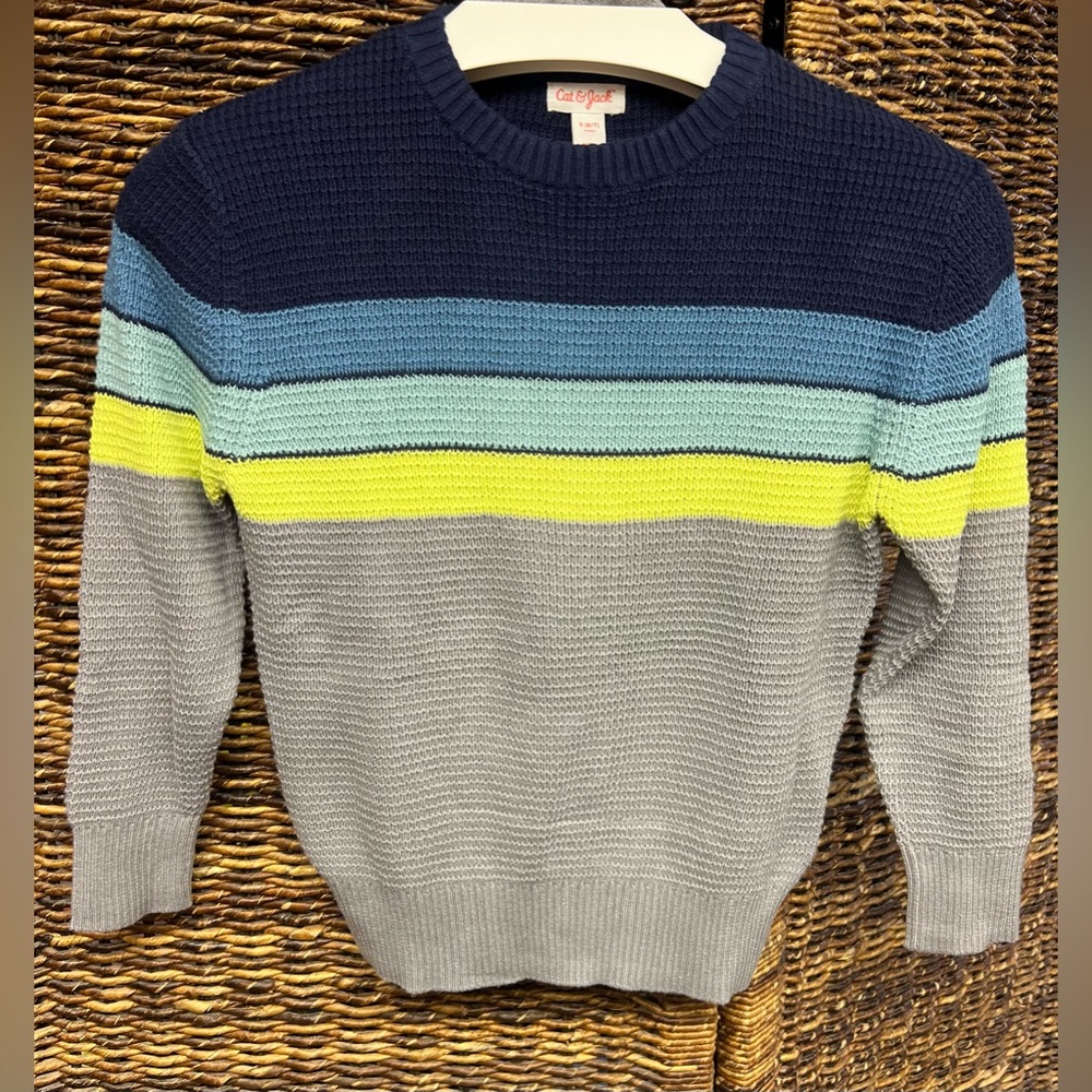 Cat & Jack- Colorful Striped Youth Sweater, Small (6/7), New with tags‎